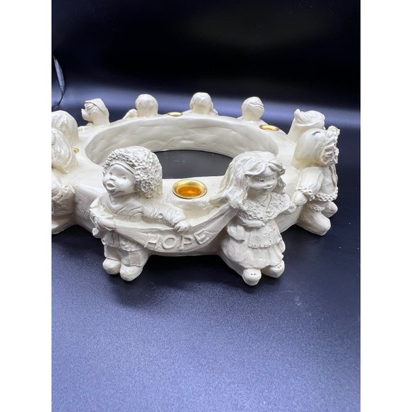 Vintage Abbey Press Advent Wreath Candle Holder Children All Over The World  - Picture 3 of 13